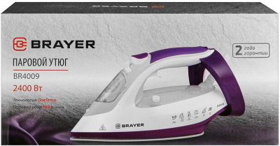 Утюг BRAYER 4014BR 2400Вт, пар 140г/мин от магазина Лидер