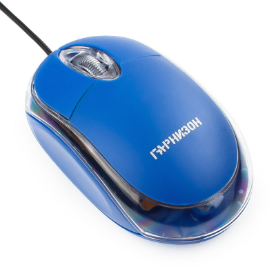 Мышь Гарнизон GM-100B, 1000dpi, чип-Х, 2 кн. + колесо-кнопка, синяя, USB от магазина Лидер